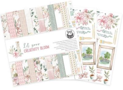 Sada scrapbookových oboustranně potištěných papírů P13 6x6" Let your creativity bloom - sada 24 listů