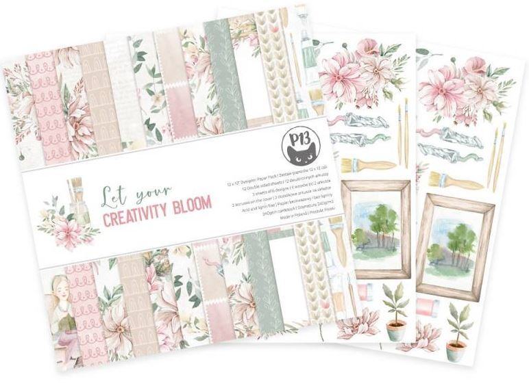 Sada scrapbookových oboustranně potištěných papírů P13 6x6" Let your creativity bloom - sada 24 listů