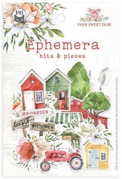 Papírové výseky P13 - Farm Sweet Farm - sada 12 ks