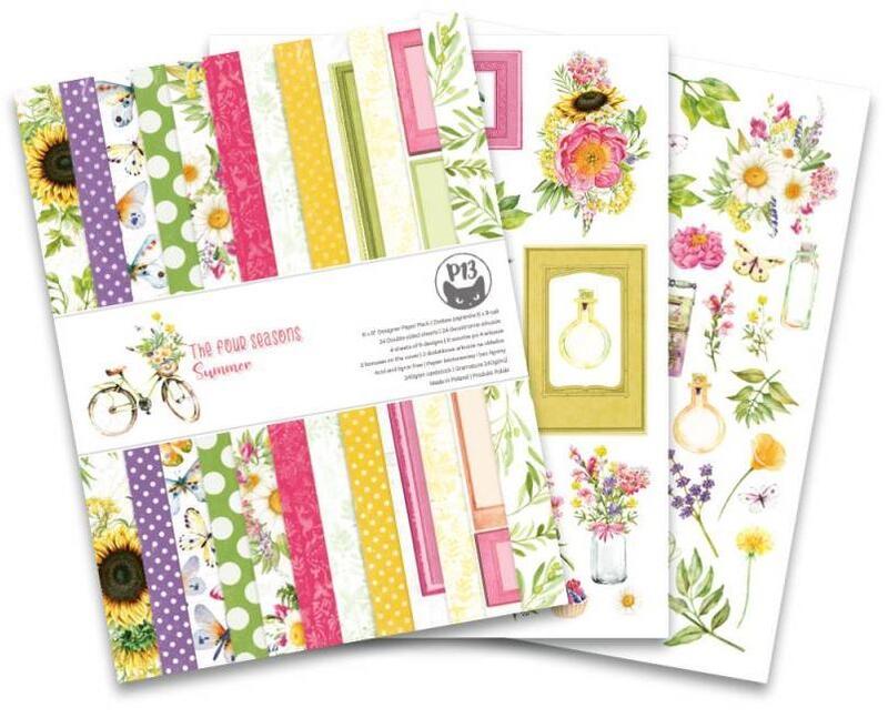 Sada scrapbookových oboustranně potištěných papírů P13 6x8" The Four Seasons - Summer - sada 24 listů