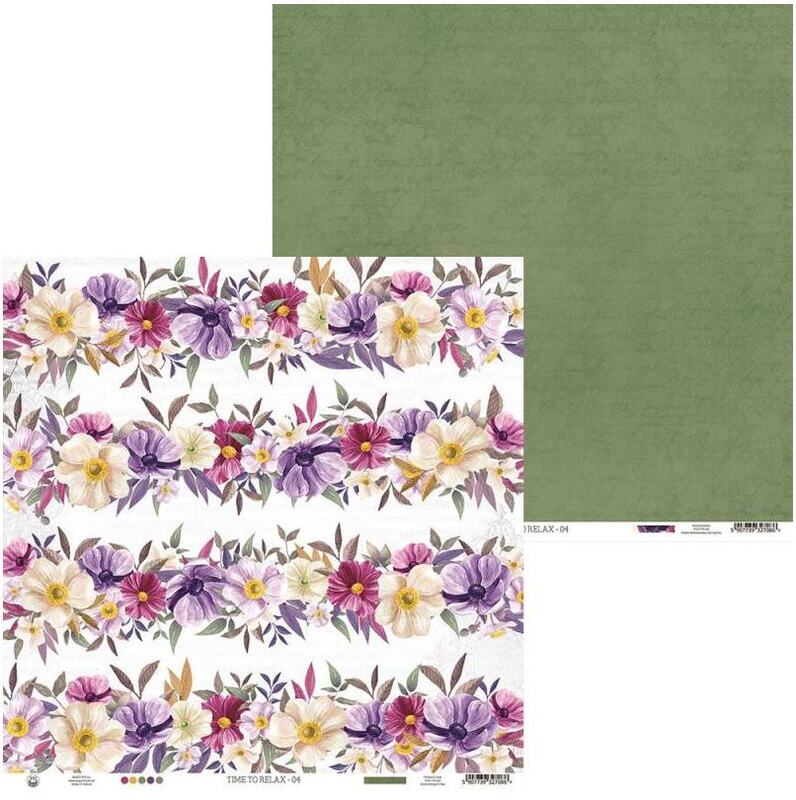Sada scrapbookových oboustranně potištěných papírů P13 12x12" Time to relax - sada 12 listů