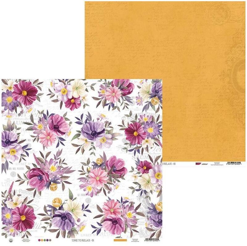 Sada scrapbookových oboustranně potištěných papírů P13 12x12" Time to relax - sada 12 listů