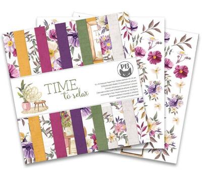 Sada scrapbookových oboustranně potištěných papírů P13 12x12" Time to relax - sada 12 listů