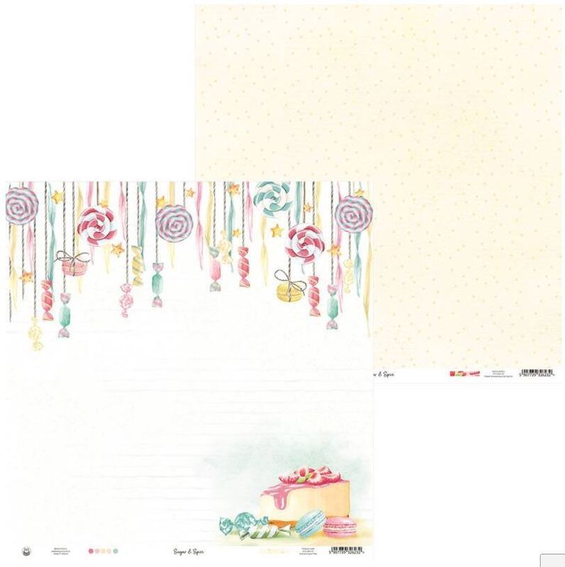 Sada scrapbookových oboustranně potištěných papírů P13 12x12" Sugar & Spice - sada 12 listů