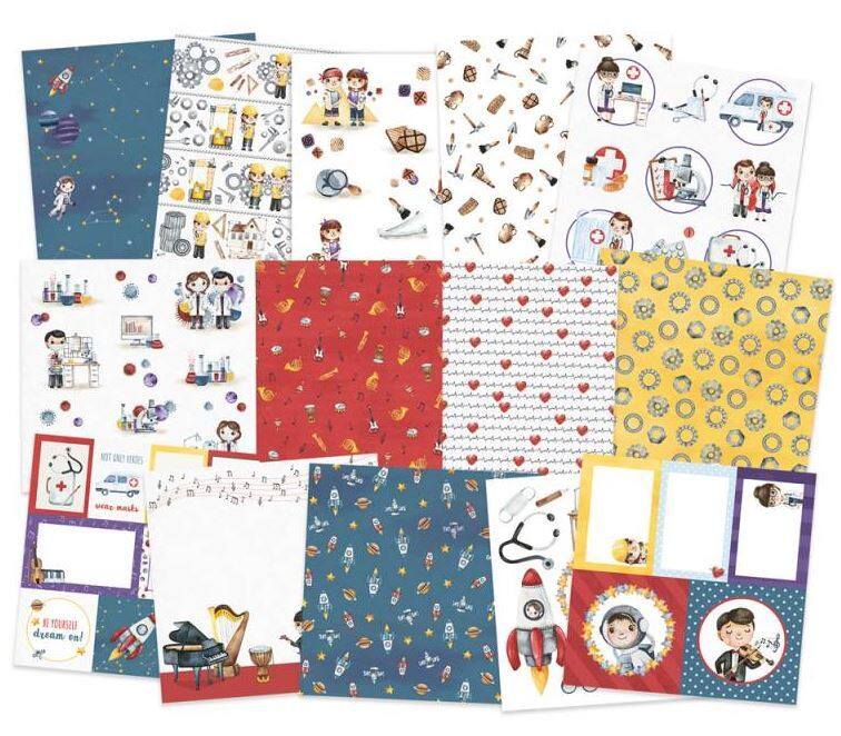 Sada scrapbookových oboustranně potištěných papírů P13 12x12" You can be - sada 12 listů