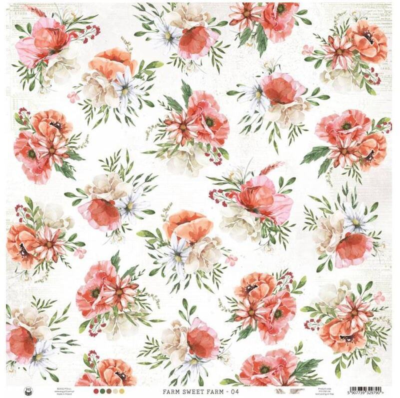 Sada scrapbookových oboustranně potištěných papírů P13 12x12" Farm Sweet Farm - sada 12 listů