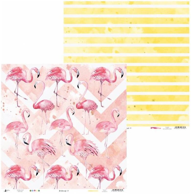 Sada scrapbookových oboustranně potištěných papírů P13 12x12" Let´s Flamingle