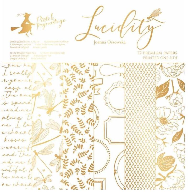 Sada scrapbookových oboustranně potištěných papírů P13 12x12" Lucidity - sada 12 listů