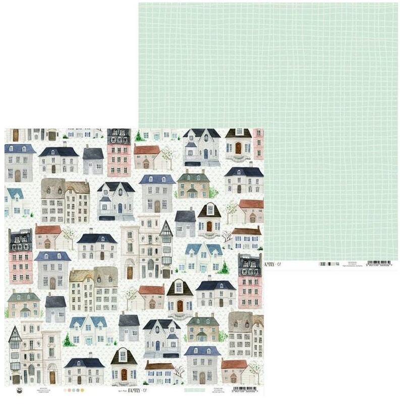 Sada scrapbookových oboustranně potištěných papírů P13 12x12" We are Family - sada 12 listů