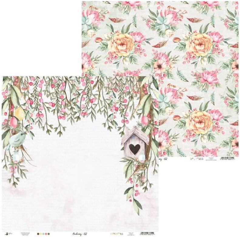 Sada scrapbookových oboustranně potištěných papírů P13 12x12" Awakening - sada 12 listů