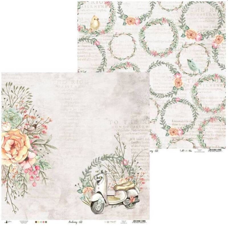 Sada scrapbookových oboustranně potištěných papírů P13 12x12" Awakening - sada 12 listů