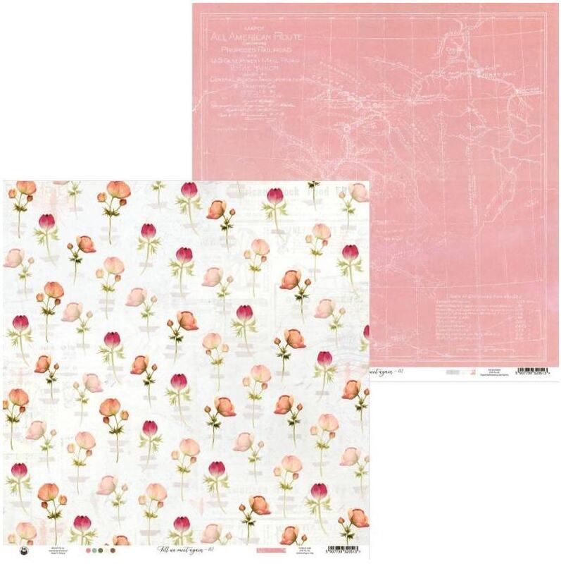 Sada scrapbookových oboustranně potištěných papírů P13 12x12" Till we meet again - sada 12 listů