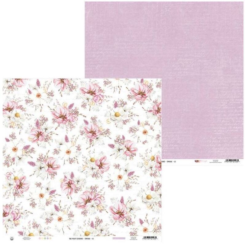 Sada scrapbookových oboustranně potištěných papírů P13 12x12" The Four Seasons - Spring - sada 12 listů