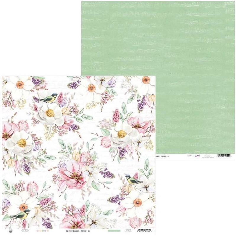 Sada scrapbookových oboustranně potištěných papírů P13 12x12" The Four Seasons - Spring - sada 12 listů