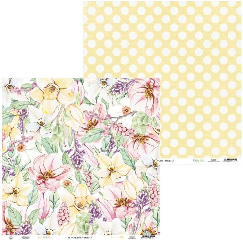 Sada scrapbookových oboustranně potištěných papírů P13 12x12" The Four Seasons - Spring - sada 12 listů