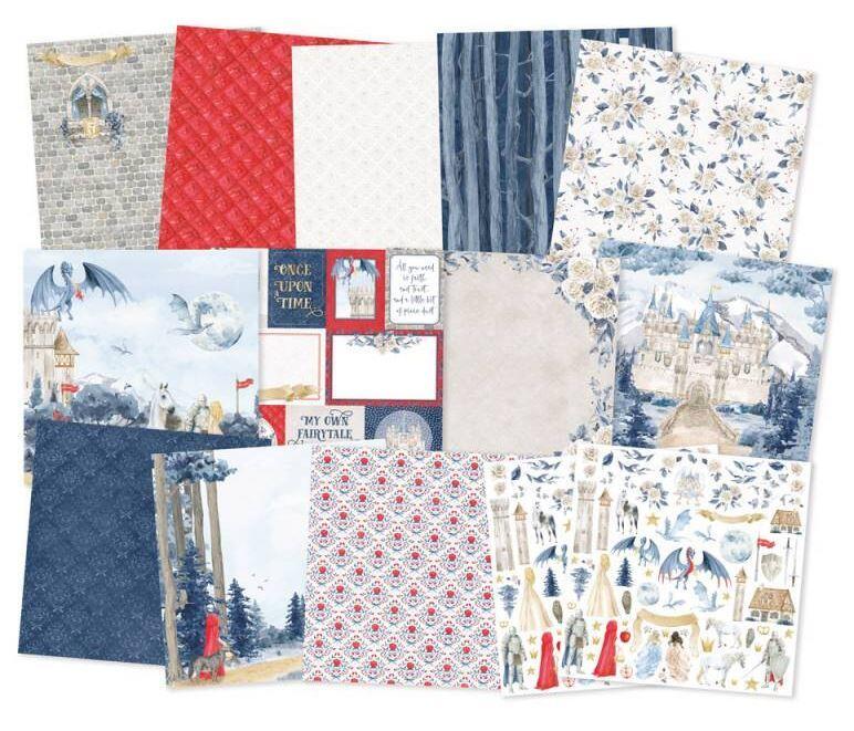 Sada scrapbookových oboustranně potištěných papírů P13 12x12" Once Upon a Time - sada 12 listů