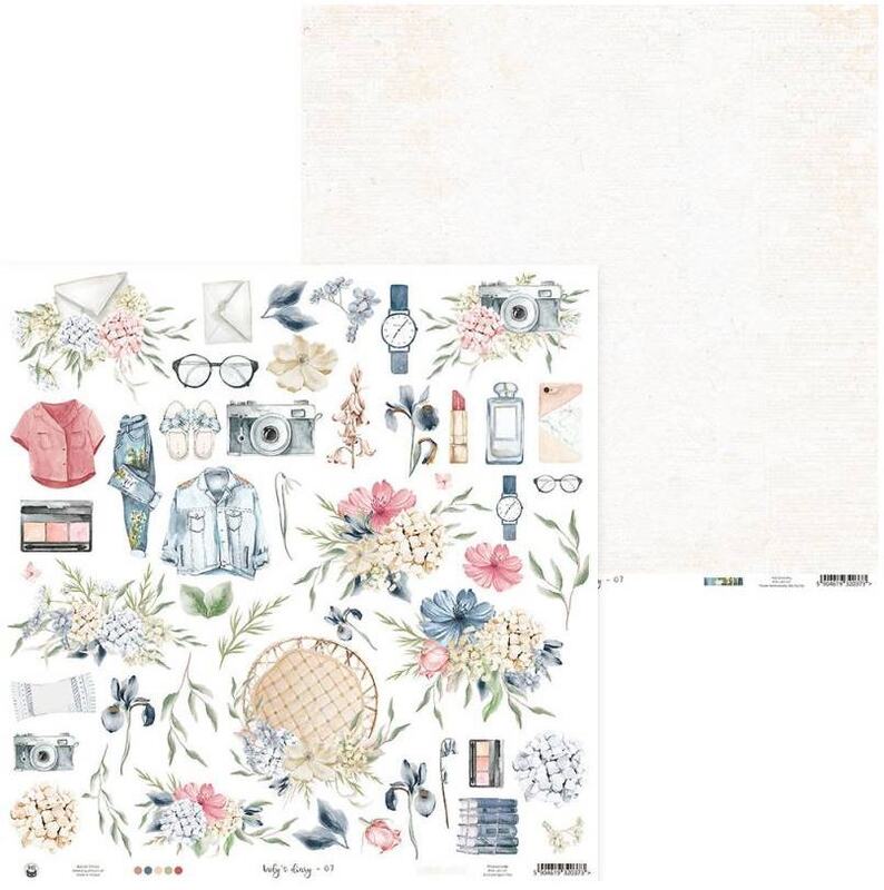 Sada scrapbookových oboustranně potištěných papírů P13 12x12" Lady´s diary - sada 12 listů