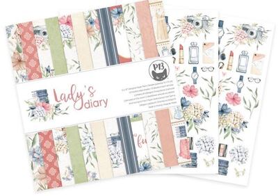 Sada scrapbookových oboustranně potištěných papírů P13 12x12" Lady´s diary - sada 12 listů