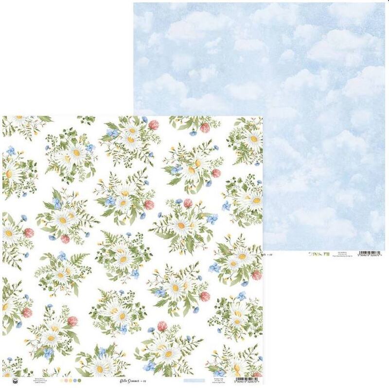 Sada scrapbookových oboustranně potištěných papírů P13 12x12" Hello Summer - sada 12 listů