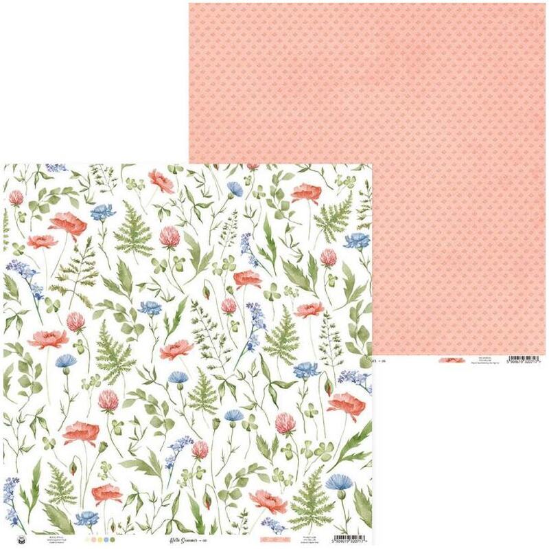 Sada scrapbookových oboustranně potištěných papírů P13 12x12" Hello Summer - sada 12 listů