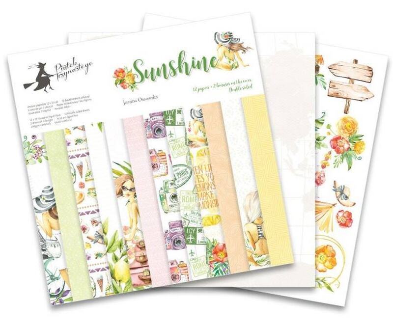 Sada scrapbookových oboustranně potištěných papírů P13 12x12" Sunshine - sada 12 listů