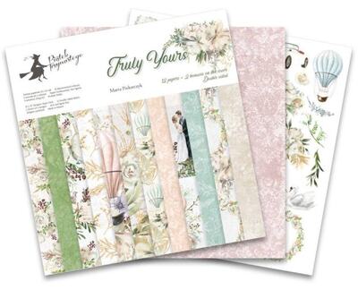 Sada scrapbookových oboustranně potištěných papírů P13 12x12" Truly Yours - sada 12 listů