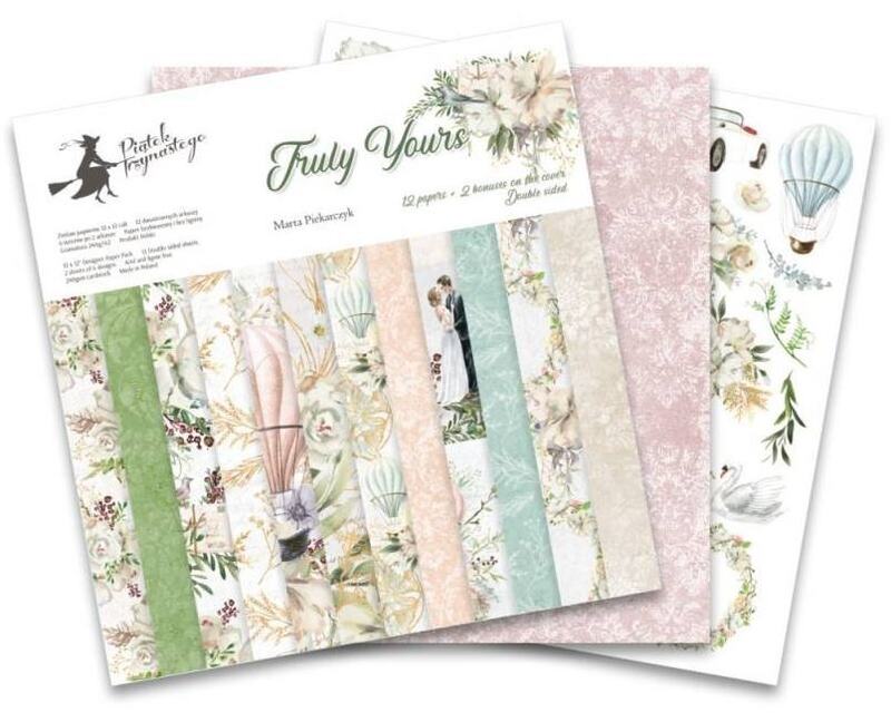 Sada scrapbookových oboustranně potištěných papírů P13 12x12" Truly Yours - sada 12 listů