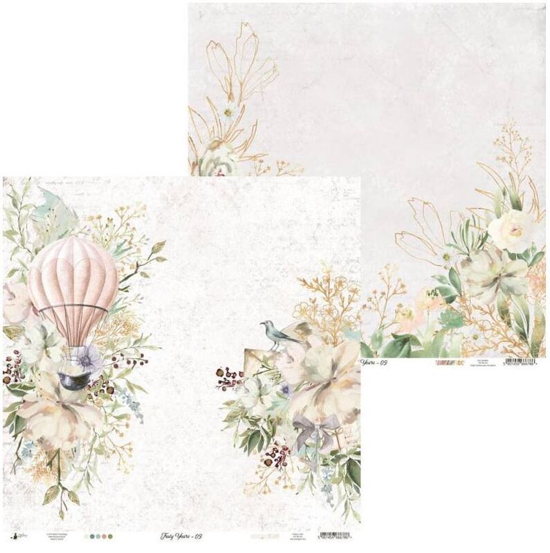 Sada scrapbookových oboustranně potištěných papírů P13 12x12" Truly Yours - sada 12 listů