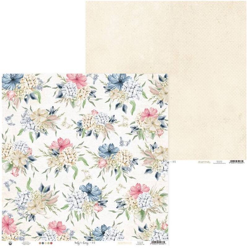 Sada scrapbookových oboustranně potištěných papírů P13 6x6" Lady´s diary - sada 24 listů