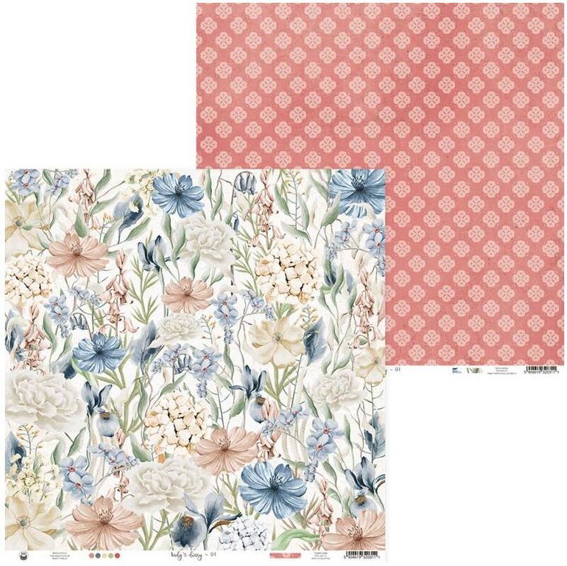 Sada scrapbookových oboustranně potištěných papírů P13 6x6" Lady´s diary - sada 24 listů