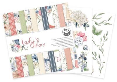 Sada scrapbookových oboustranně potištěných papírů P13 6x6" Lady´s diary - sada 24 listů
