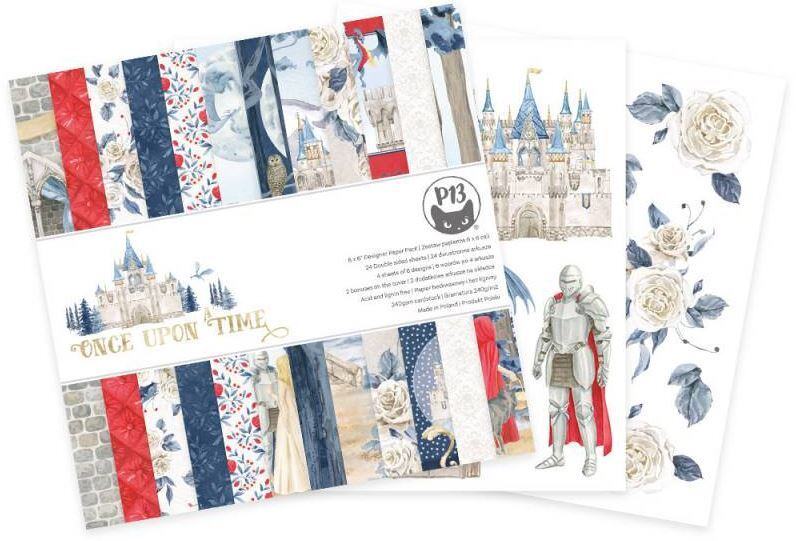 Sada scrapbookových oboustranně potištěných papírů P13 6x6" Once Upon a Time - sada 24 listů