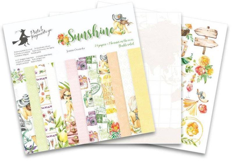 Sada scrapbookových oboustranně potištěných papírů P13 6x6" Sunshine - sada 24 listů