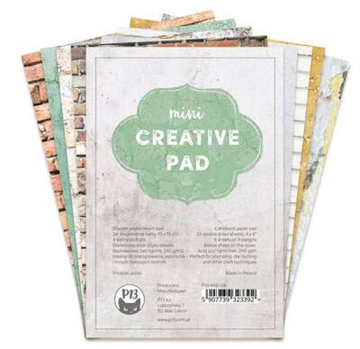 Mini kreativní sada P13 6x4" - zeď - sada 24 listů