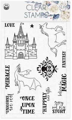 Silikonová razítka P13 - Once Upon a Time - sada 12 ks