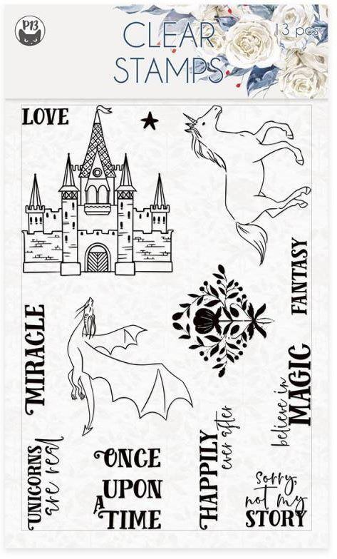 Silikonová razítka P13 - Once Upon a Time - sada 12 ks