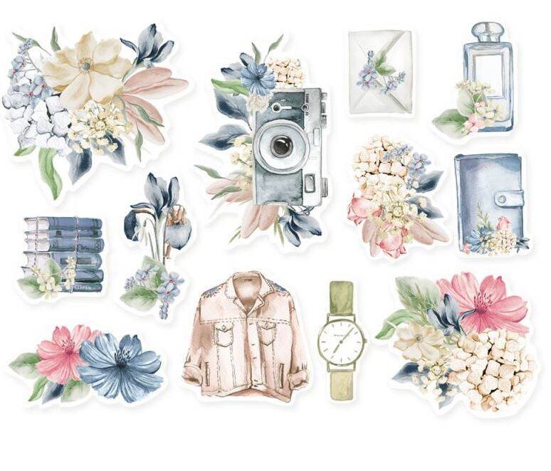 Papírové výseky P13 - Lady´s diary - sada 12 ks