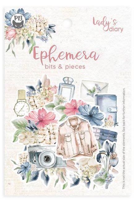 Papírové výseky P13 - Lady´s diary - sada 12 ks