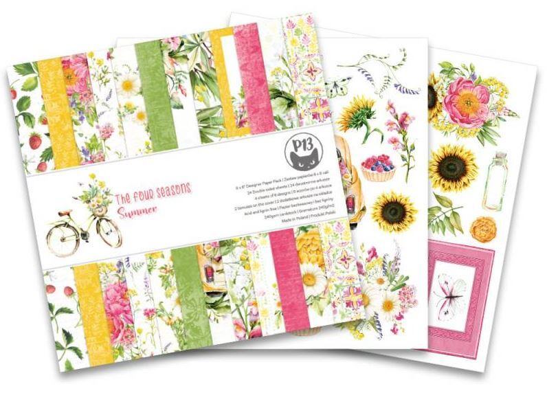 Sada scrapbookových oboustranně potištěných papírů P13 6x6" The Four Seasons - Summer - sada 24 listů