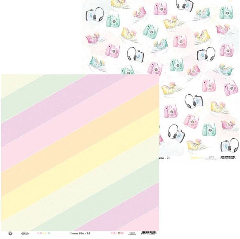 Sada scrapbookových oboustranně potištěných papírů P13 12x12" Summer Vibes - sada 12 listů