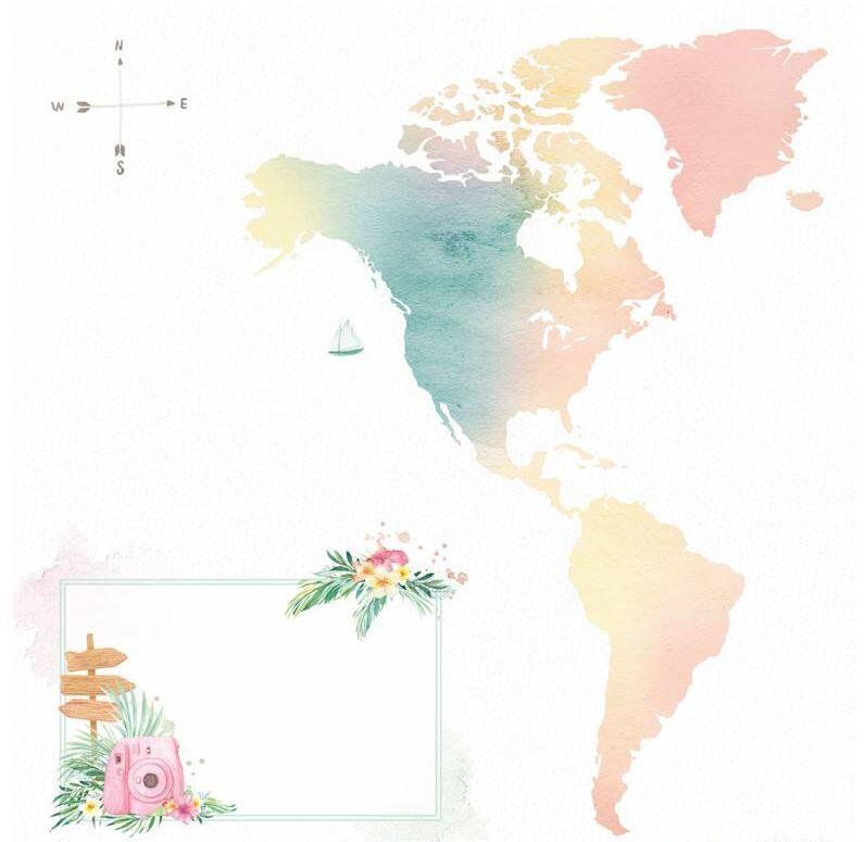 Sada scrapbookových oboustranně potištěných papírů P13 12x12" Summer Vibes - sada 12 listů