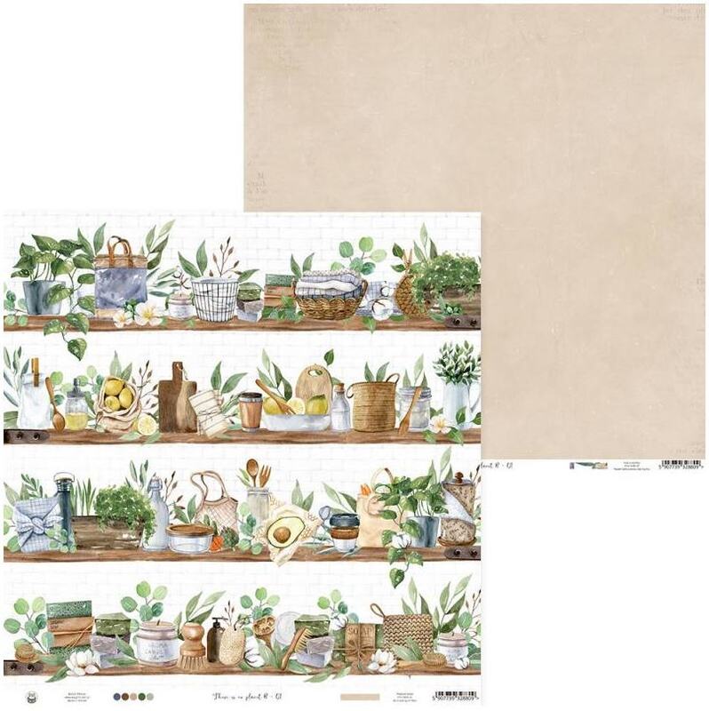 Sada scrapbookových oboustranně potištěných papírů P13 12x12" There is no Planet B - sada 12 listů