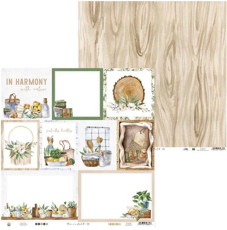 Sada scrapbookových oboustranně potištěných papírů P13 12x12" There is no Planet B - sada 12 listů