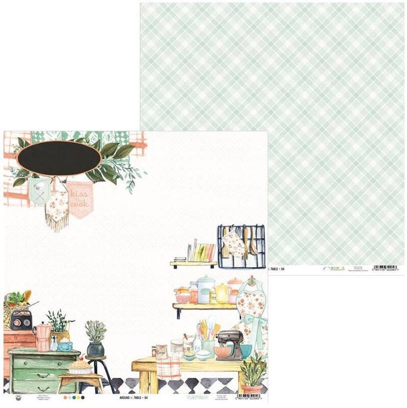 Sada scrapbookových oboustranně potištěných papírů P13 12x12" Around the table - sada 12 listů