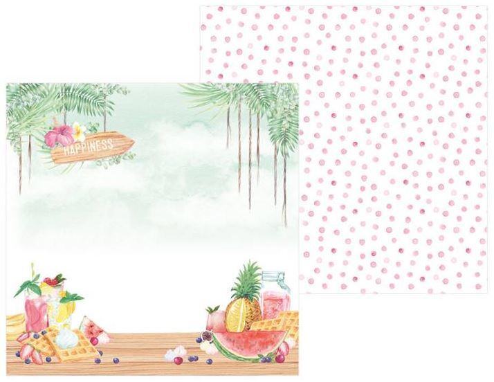 Sada scrapbookových oboustranně potištěných papírů P13 6x6" Summer vibes - sada 24 listů