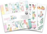 Sada scrapbookových oboustranně potištěných papírů P13 6x6" Summer vibes - sada 24 listů