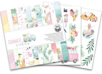 Sada scrapbookových oboustranně potištěných papírů P13 6x6" Summer vibes - sada 24 listů Sada scrapbookových oboustranně potištěných papírů P13 6x6" Summer vibes - sada 24 listů