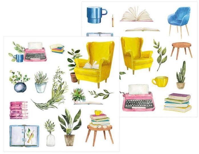 Sada scrapbookových oboustranně potištěných papírů P13 6x6" The garden of books - sada 24 listů