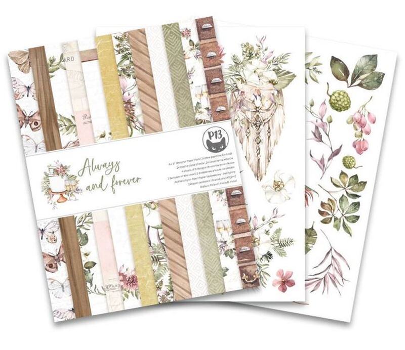 Sada scrapbookových oboustranně potištěných papírů P13 6x8" Always and Forever - sada 24 listů