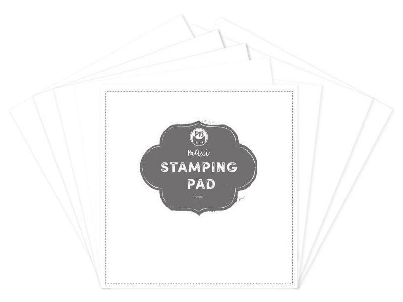 Sada bílých scrapbookových papírů P13 12x12" - MCP Stamping Pad - White - 1 ks